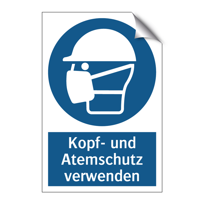 Kopf- und Atemschutz verwenden
