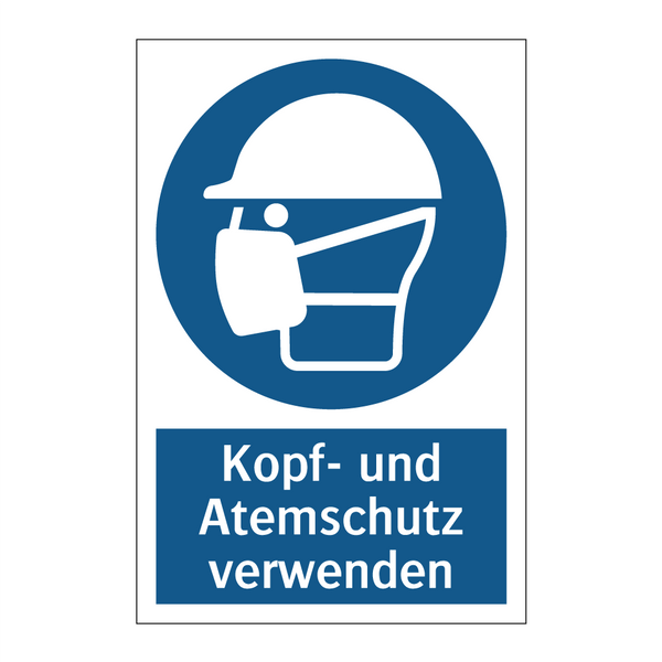 Kopf- und Atemschutz verwenden