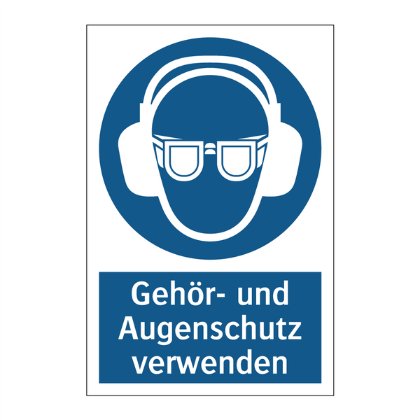 Gehör- und Augenschutz verwenden