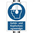 Gehör- und Kopfschutz verwenden