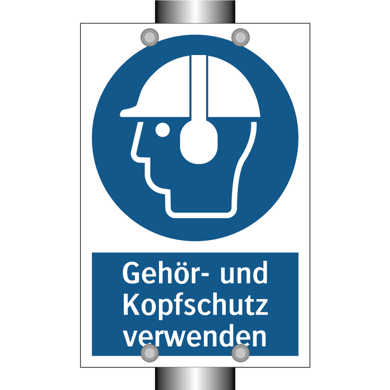Gehör- und Kopfschutz verwenden