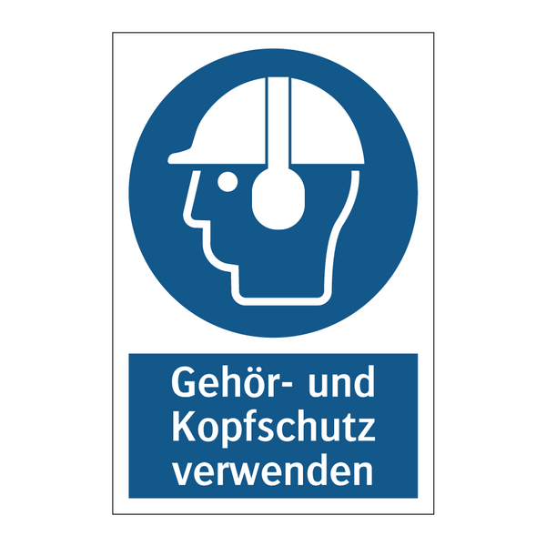 Gehör- und Kopfschutz verwenden