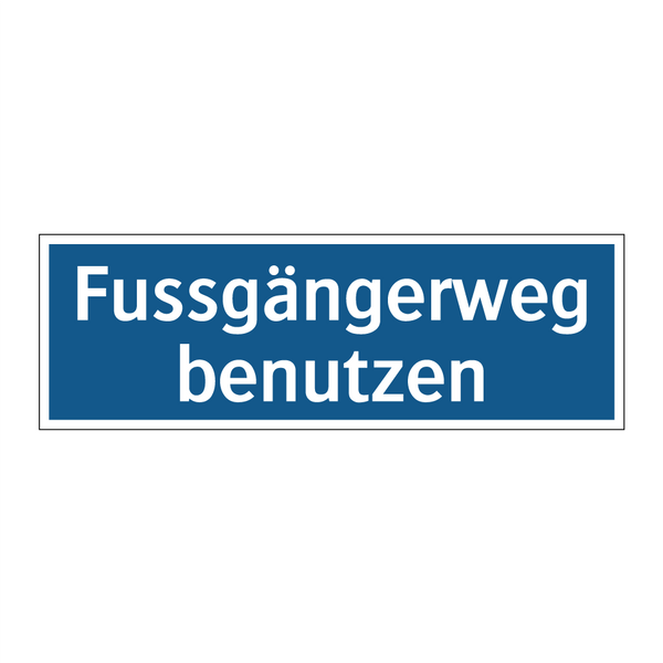 Fussgängerweg benutzen