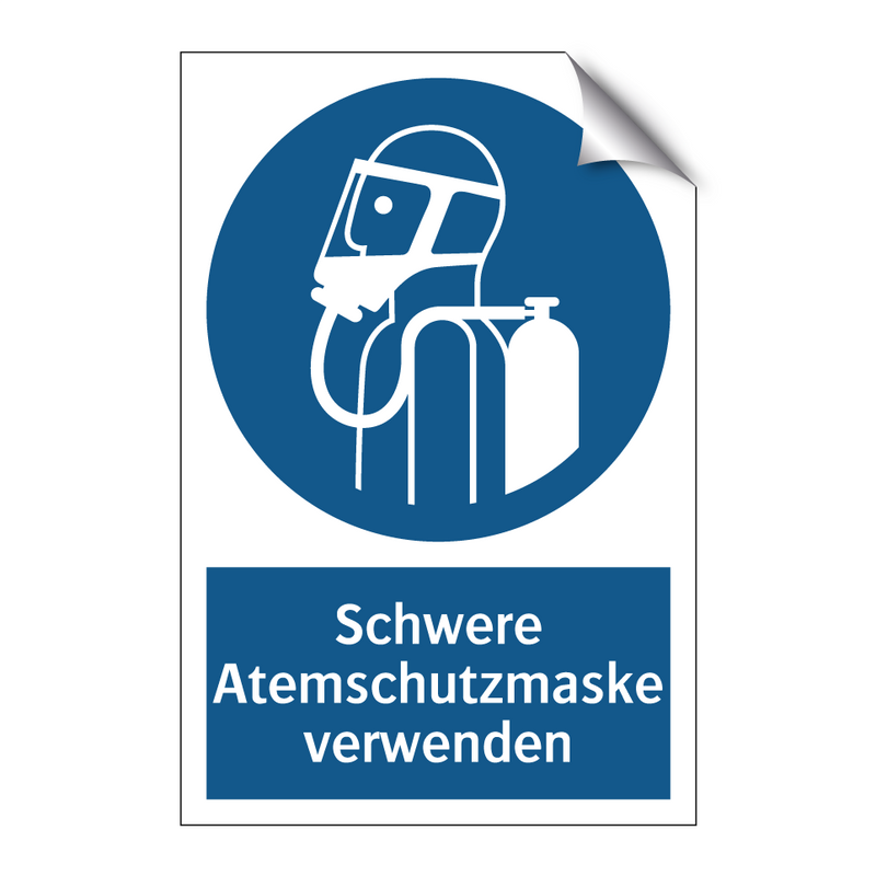 Schwere Atemschutzmaske verwenden