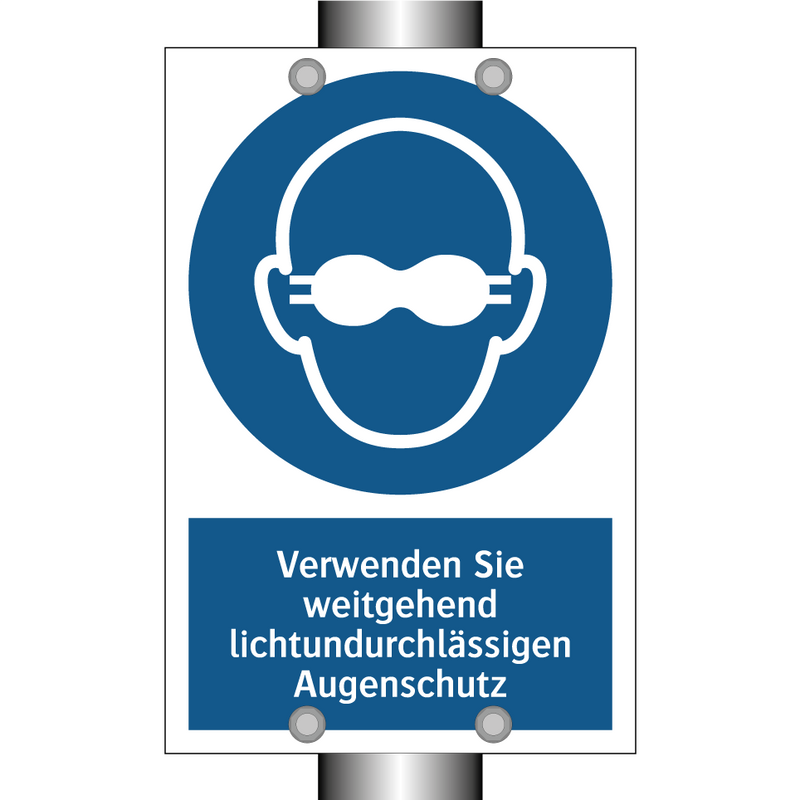 Verwenden Sie weitgehend lichtundurchlässigen Augenschutz