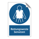 Rettungsweste benutzen