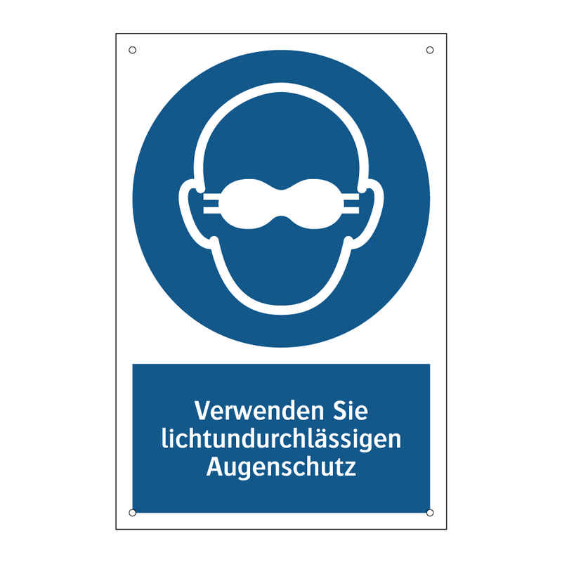 Verwenden Sie lichtundurchlässigen Augenschutz