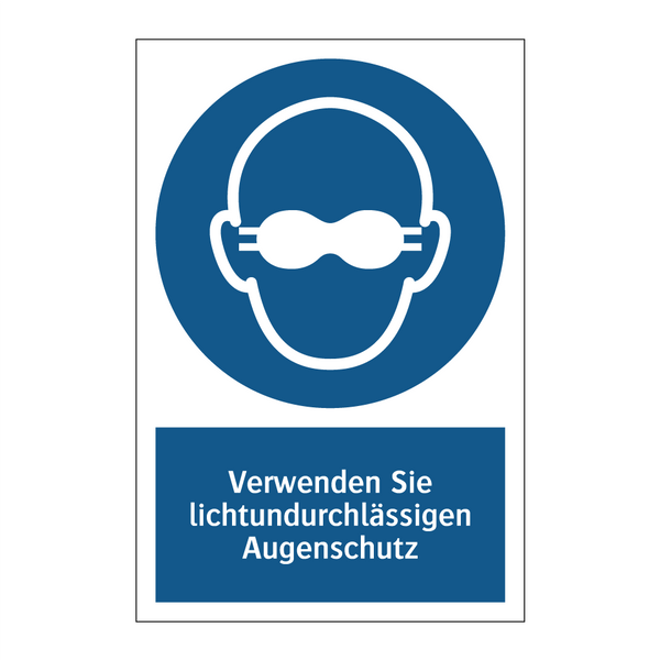 Verwenden Sie lichtundurchlässigen Augenschutz