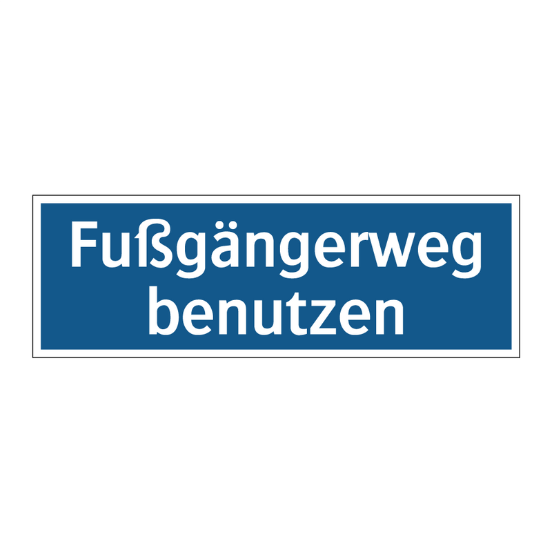 Fußgängerweg benutzen