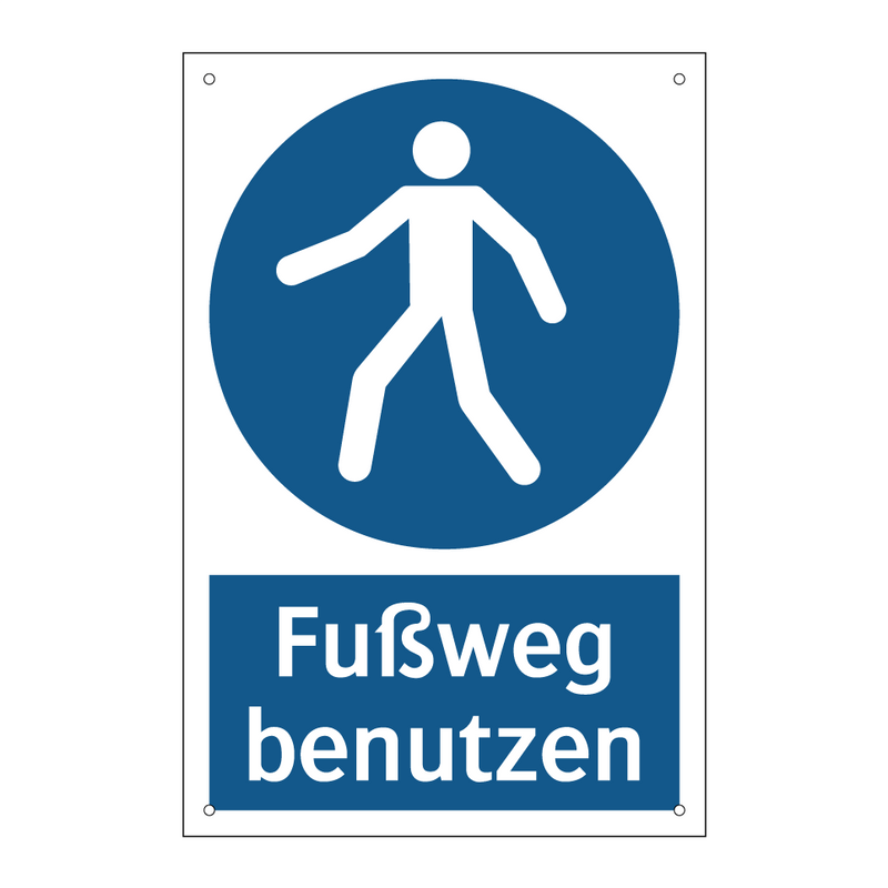 Fußweg benutzen