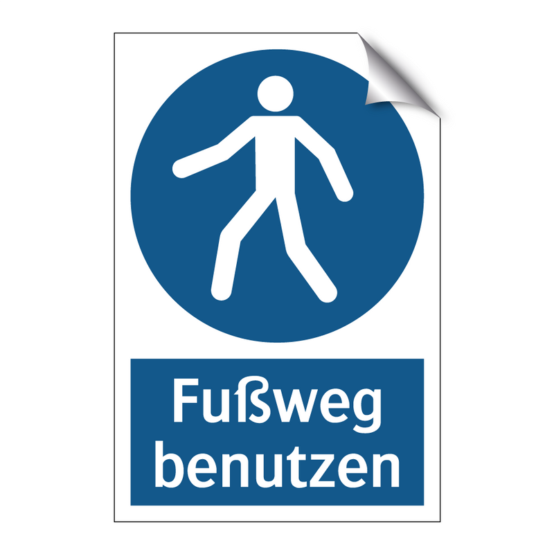 Fußweg benutzen