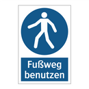 Fußweg benutzen