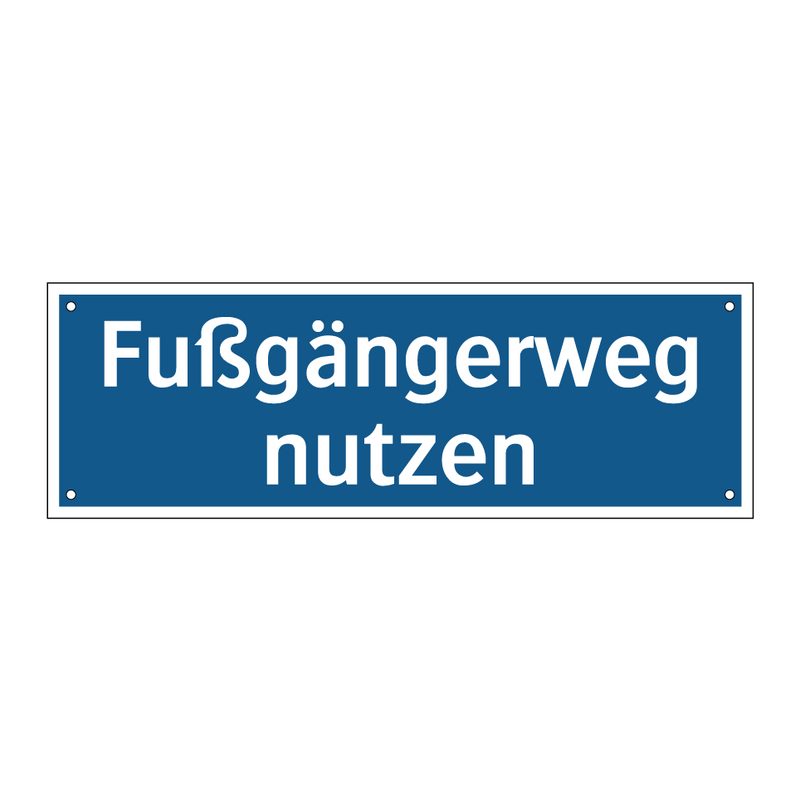 Fußgängerweg nutzen
