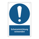 Schutzeinrichtung verwenden