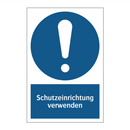 Schutzeinrichtung verwenden