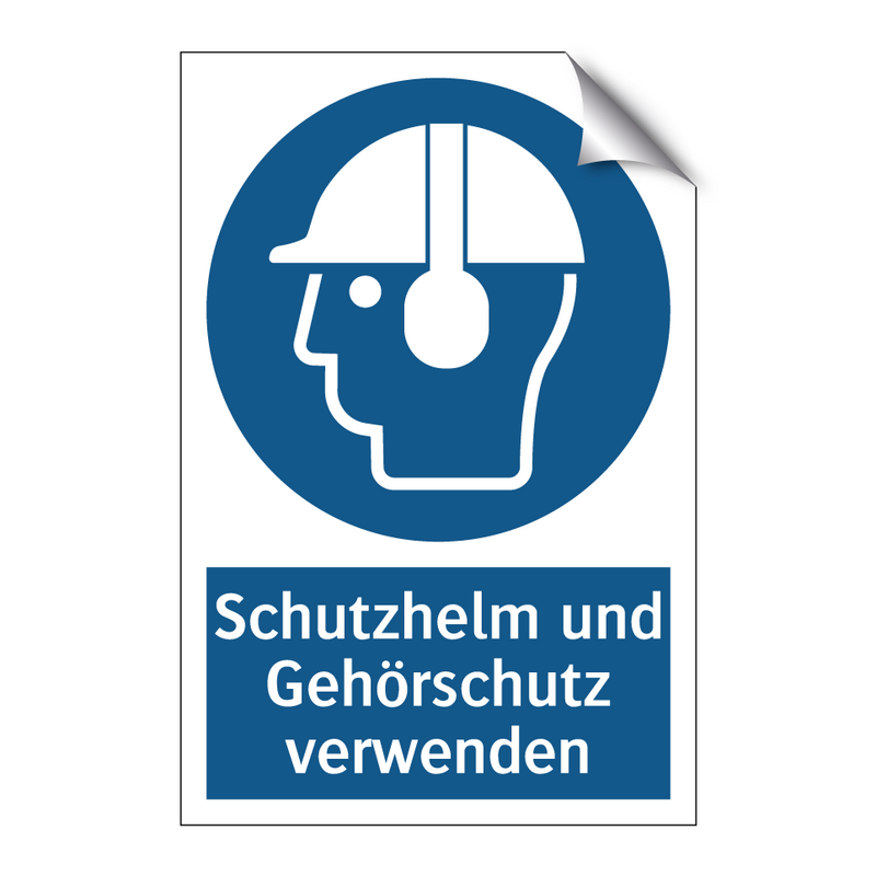 Schutzhelm und Gehörschutz verwenden