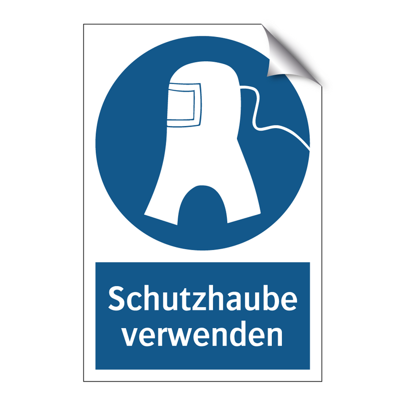 Schutzhaube verwenden