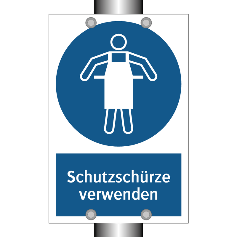 Schutzschürze verwenden