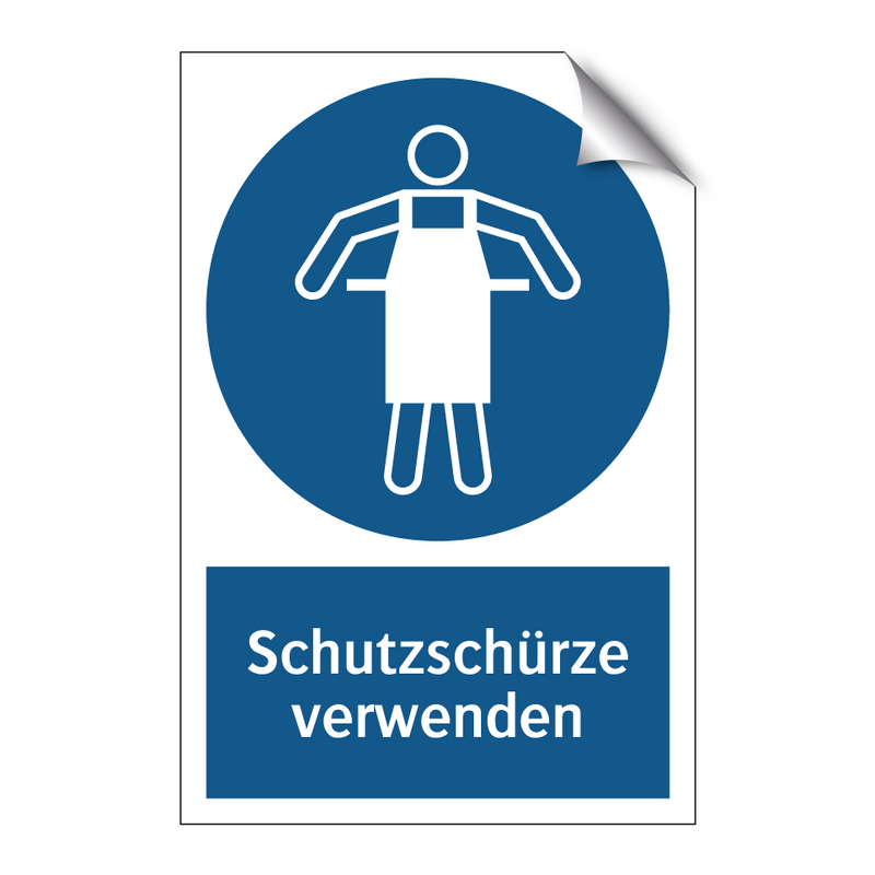 Schutzschürze verwenden