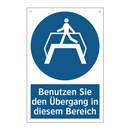 Benutzen Sie den Übergang in diesem Bereich