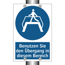 Benutzen Sie den Übergang in diesem Bereich