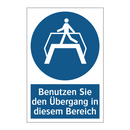 Benutzen Sie den Übergang in diesem Bereich