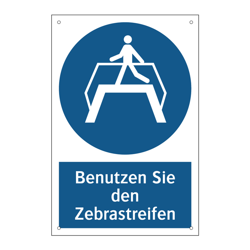 Benutzen Sie den Zebrastreifen