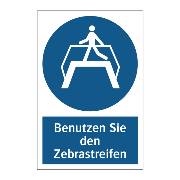 Benutzen Sie den Zebrastreifen