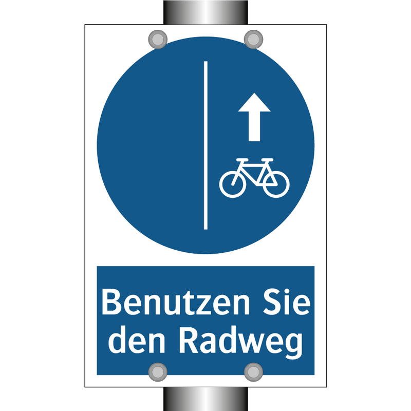 Benutzen Sie den Radweg