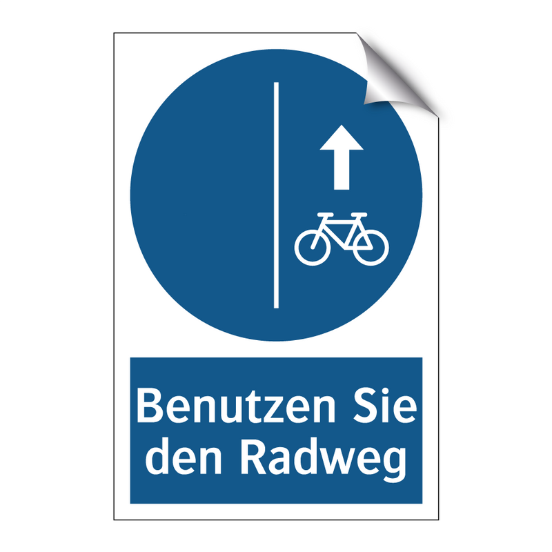 Benutzen Sie den Radweg