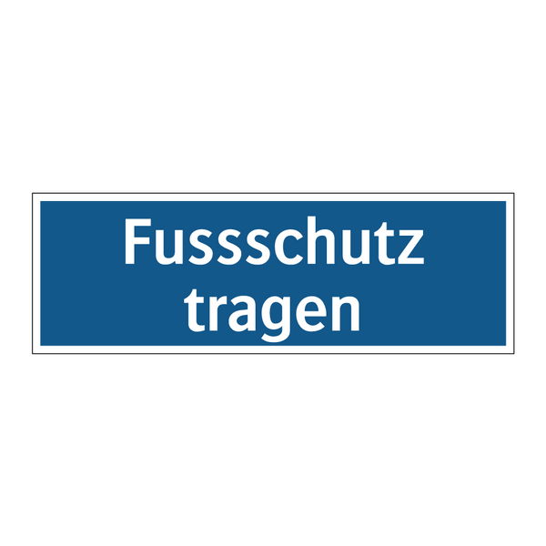 Fussschutz tragen