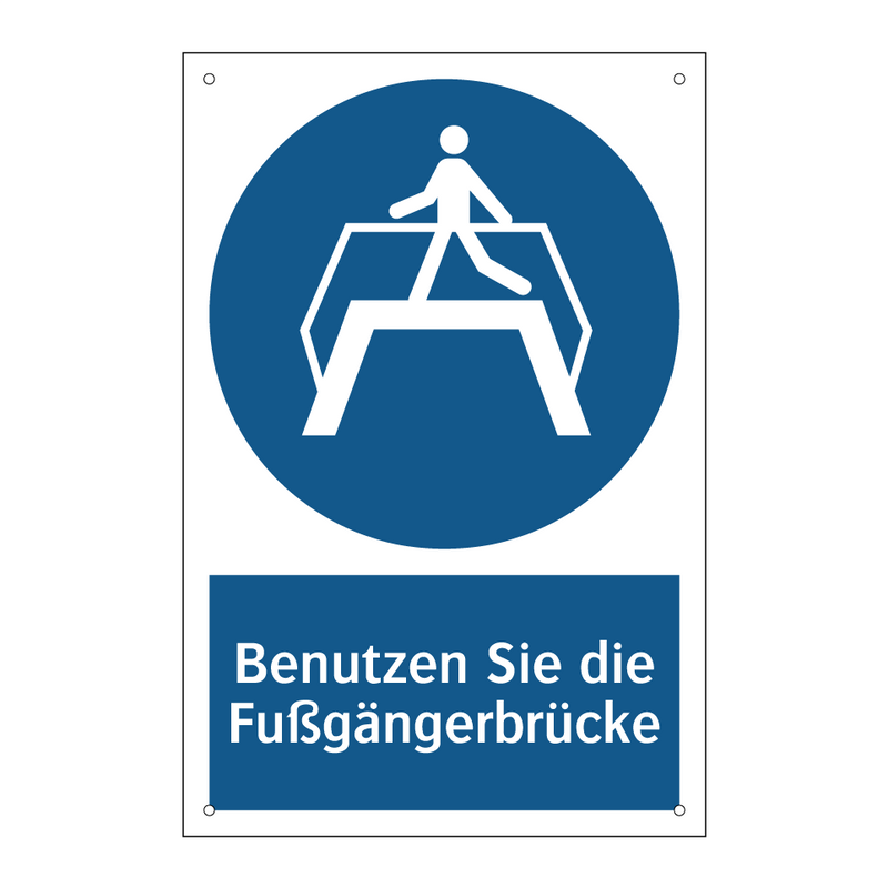 Benutzen Sie die Fußgängerbrücke
