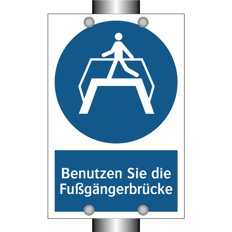 Benutzen Sie die Fußgängerbrücke