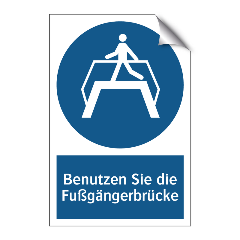Benutzen Sie die Fußgängerbrücke