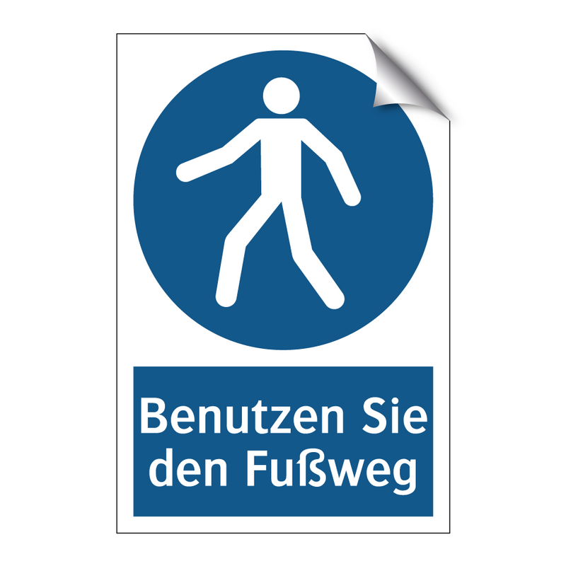 Benutzen Sie den Fußweg