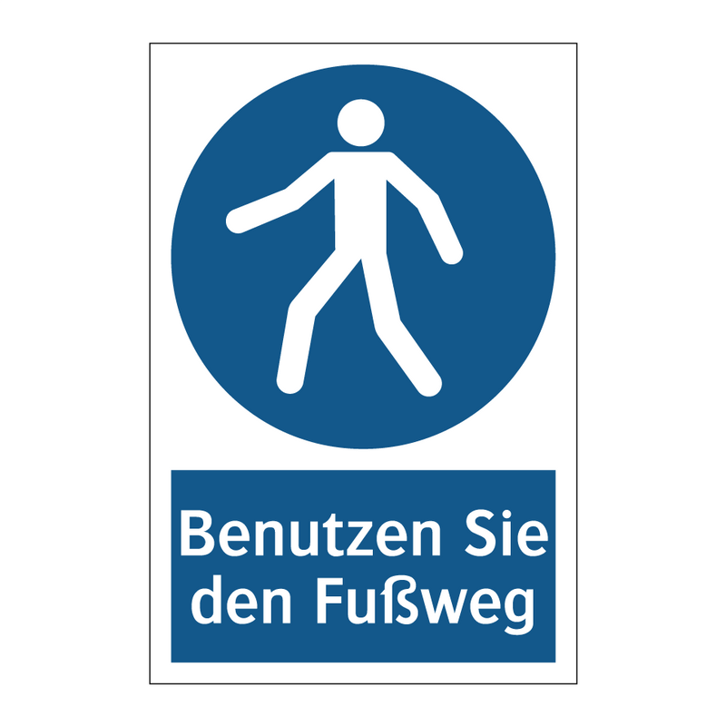 Benutzen Sie den Fußweg