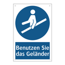 Benutzen Sie das Geländer