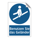 Benutzen Sie das Geländer