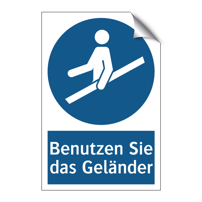 Benutzen Sie das Geländer