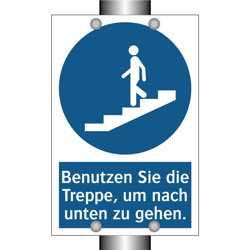 Benutzen Sie die Treppe, um nach unten zu gehen.