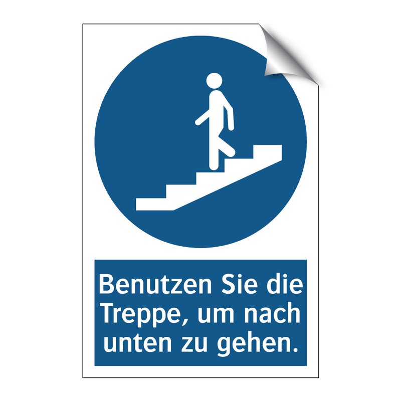 Benutzen Sie die Treppe, um nach unten zu gehen.