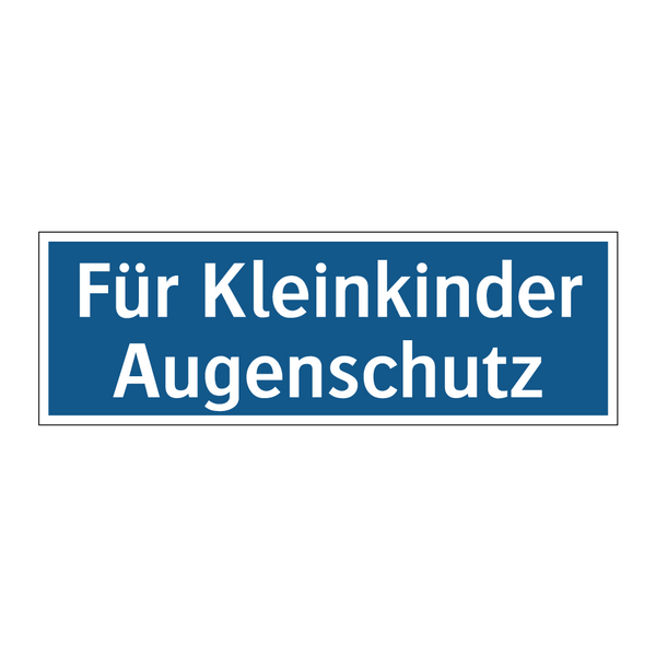 Für Kleinkinder Augenschutz