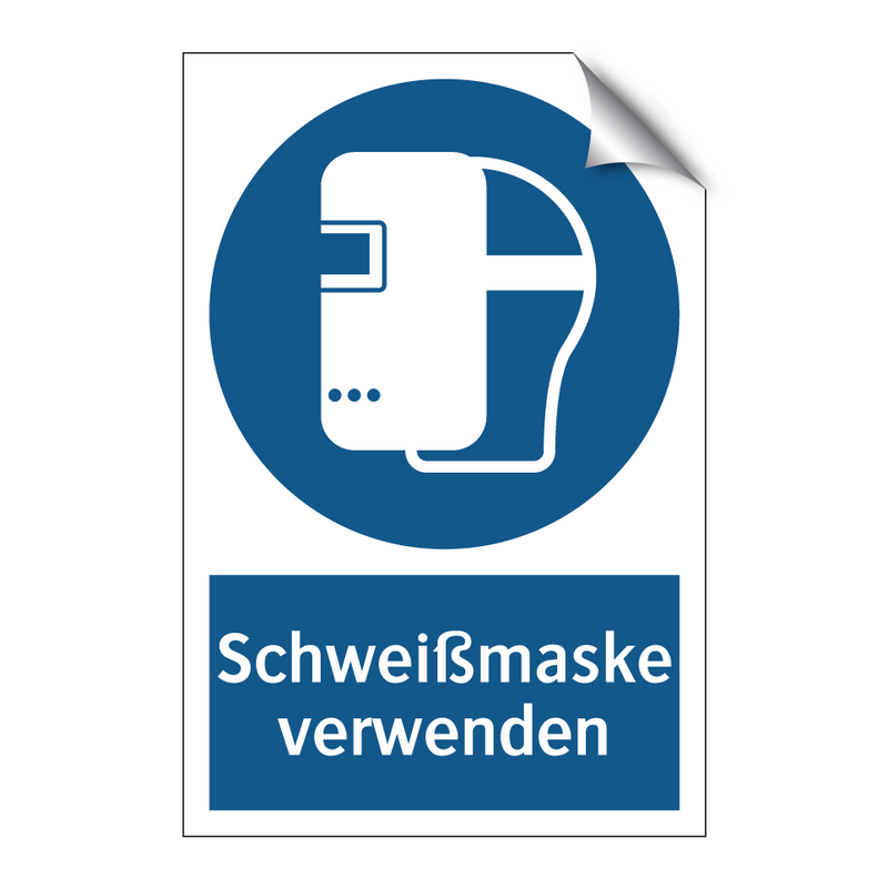 Schweißmaske verwenden