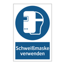 Schweißmaske verwenden