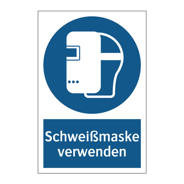 Schweißmaske verwenden