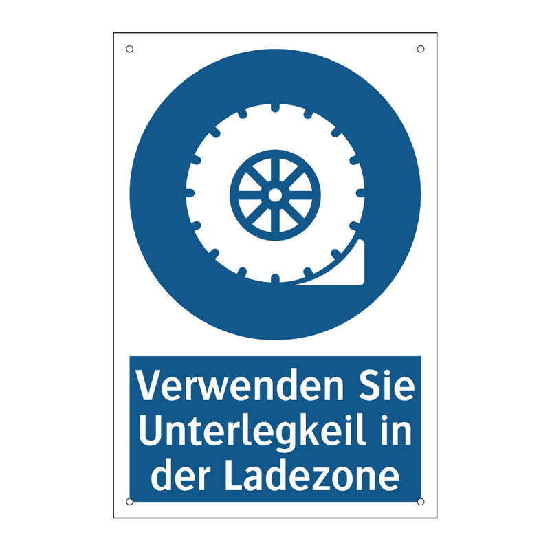 Verwenden Sie Unterlegkeil in der Ladezone