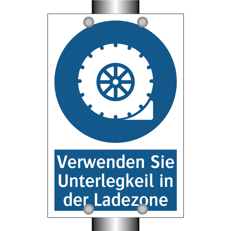 Verwenden Sie Unterlegkeil in der Ladezone