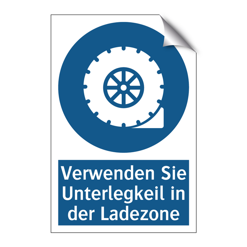 Verwenden Sie Unterlegkeil in der Ladezone