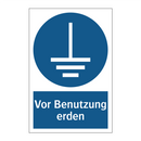 Vor Benutzung erden