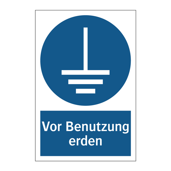 Vor Benutzung erden